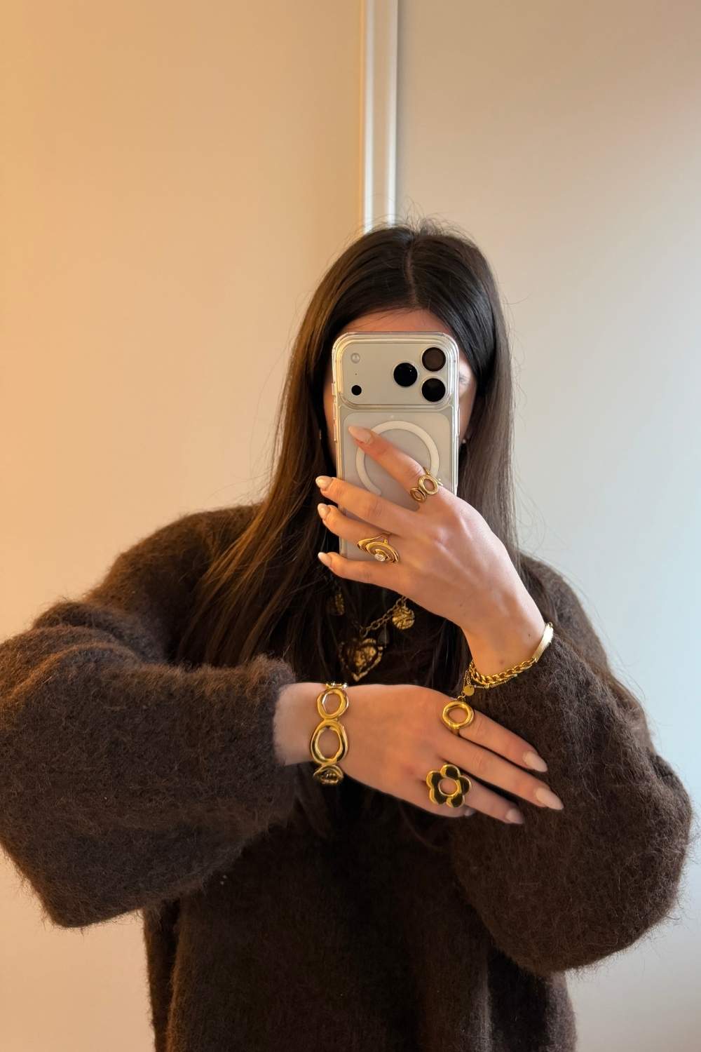 Classy hoop armband | Goud