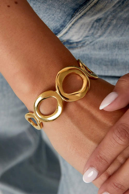 Classy hoop armband | Goud