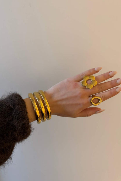 Statement line armband | Goud