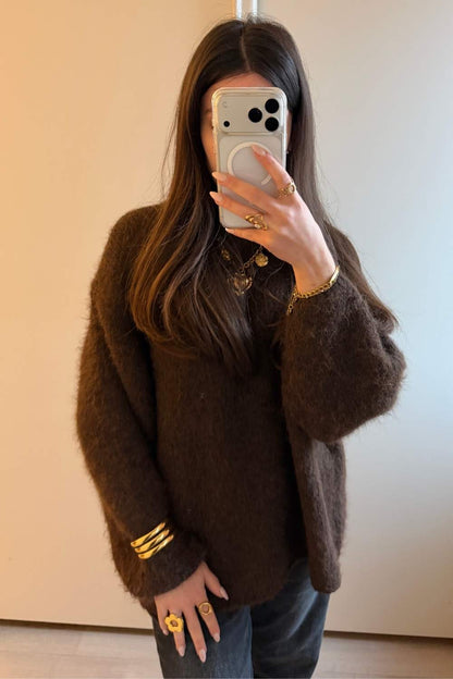 Statement line armband | Goud