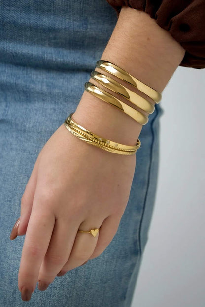 Statement line armband | Goud