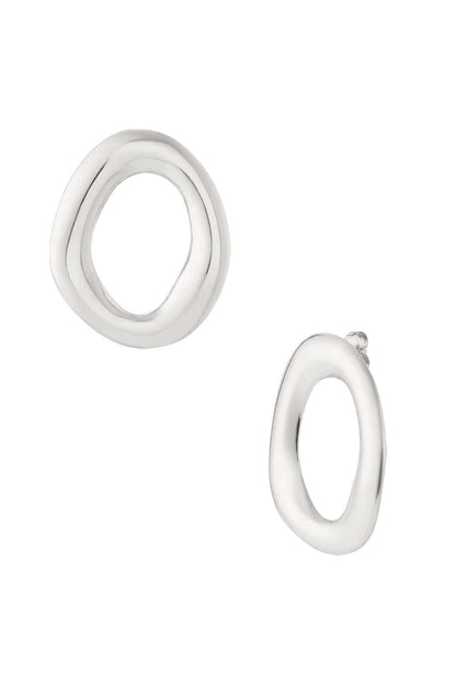 Soft oval oorbellen | Zilver