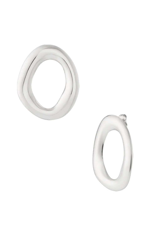 Soft oval oorbellen | Zilver