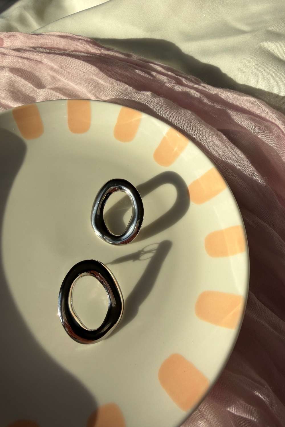 Soft oval oorbellen | Zilver