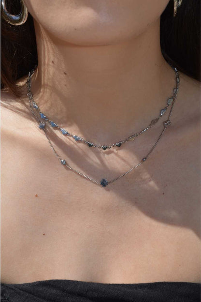 Ketting met klavertjes | Zilver