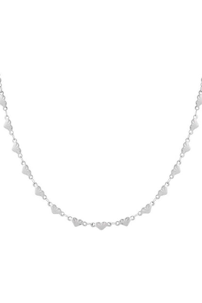 Ketting met hartjes | Zilver