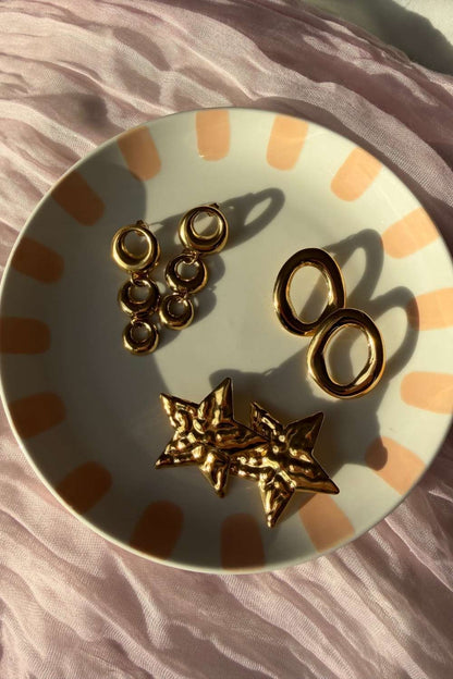 Soft oval oorbellen | Goud