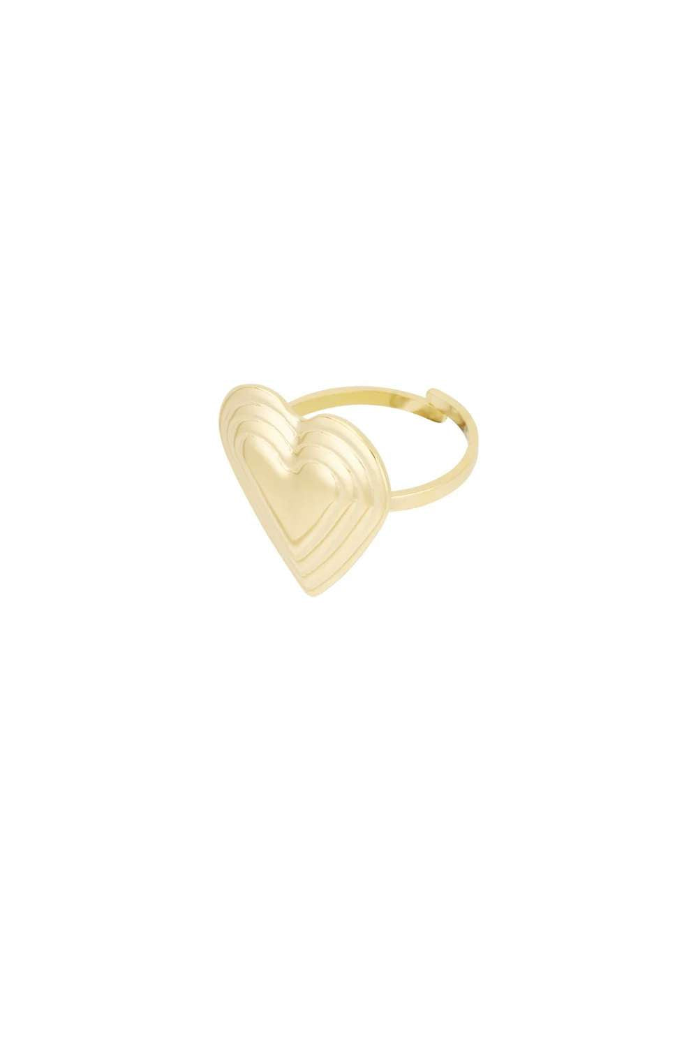Layered heart ring | Goud
