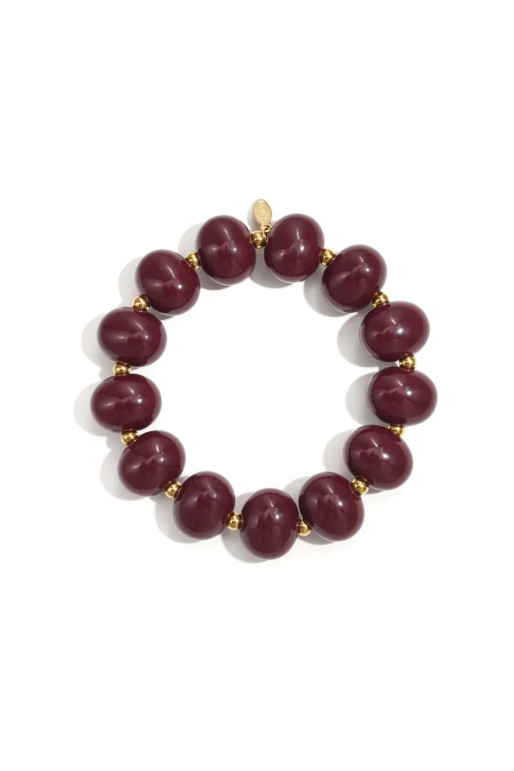 Iconic beads armband | Bordeaux