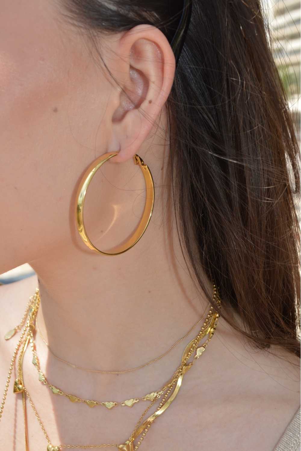 Big hoops oorbellen | Goud