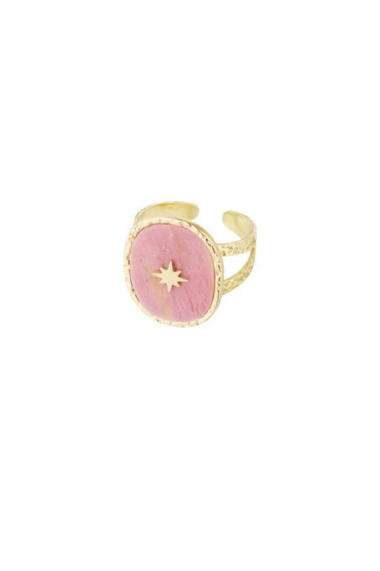 Statement ring ster | Goud