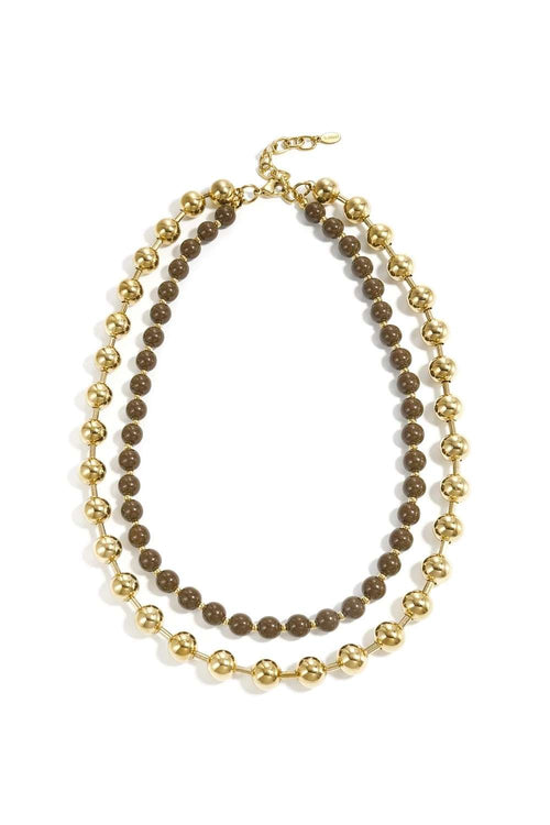 Golden bead duo ketting