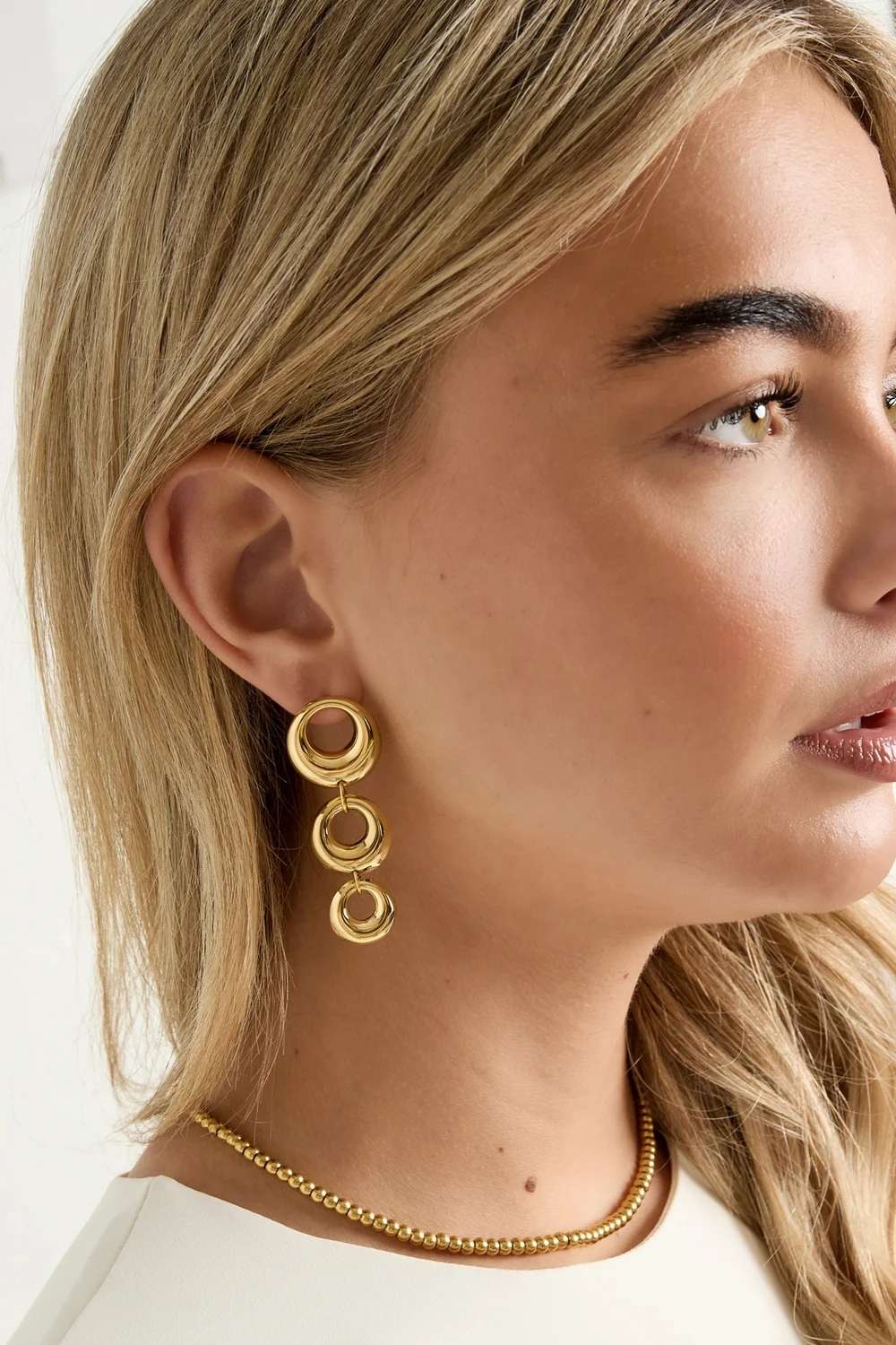 Luna Loop oorbellen | Goud