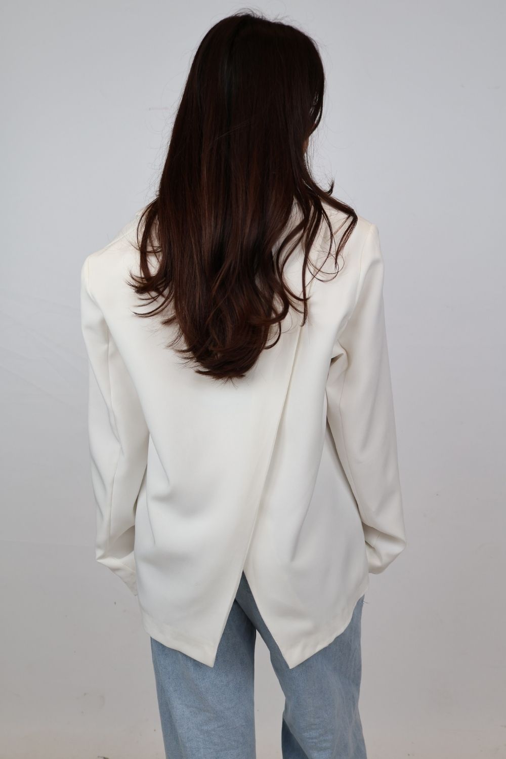 Blazer met split | Wit