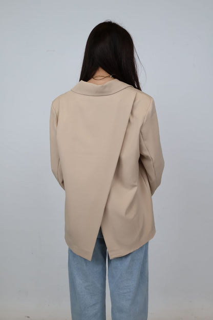 Blazer met split | Beige