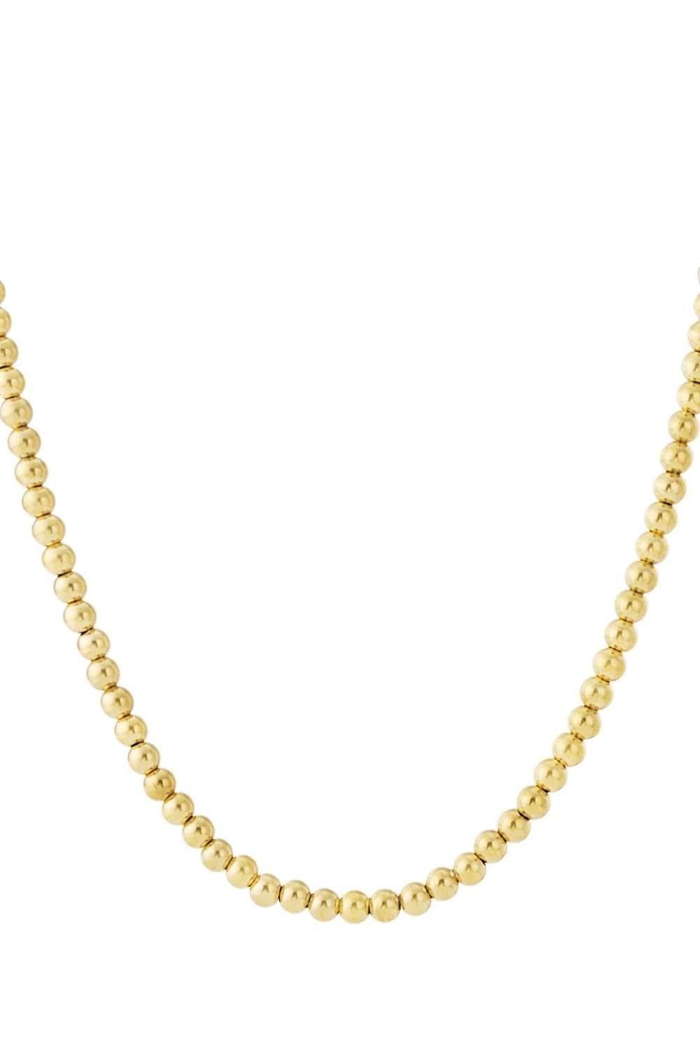 Statement beads ketting | Goud