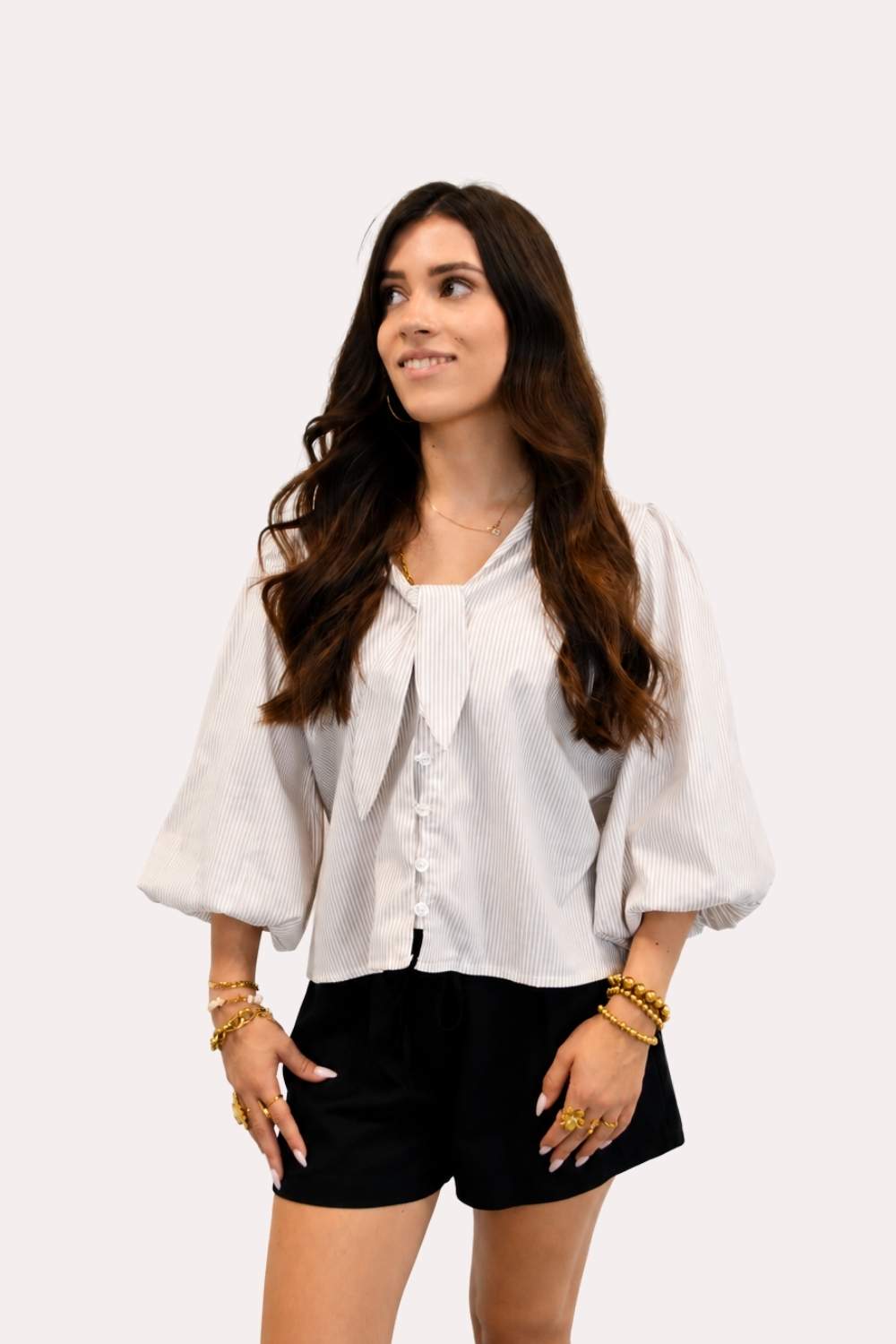 Striped Statement Blouse