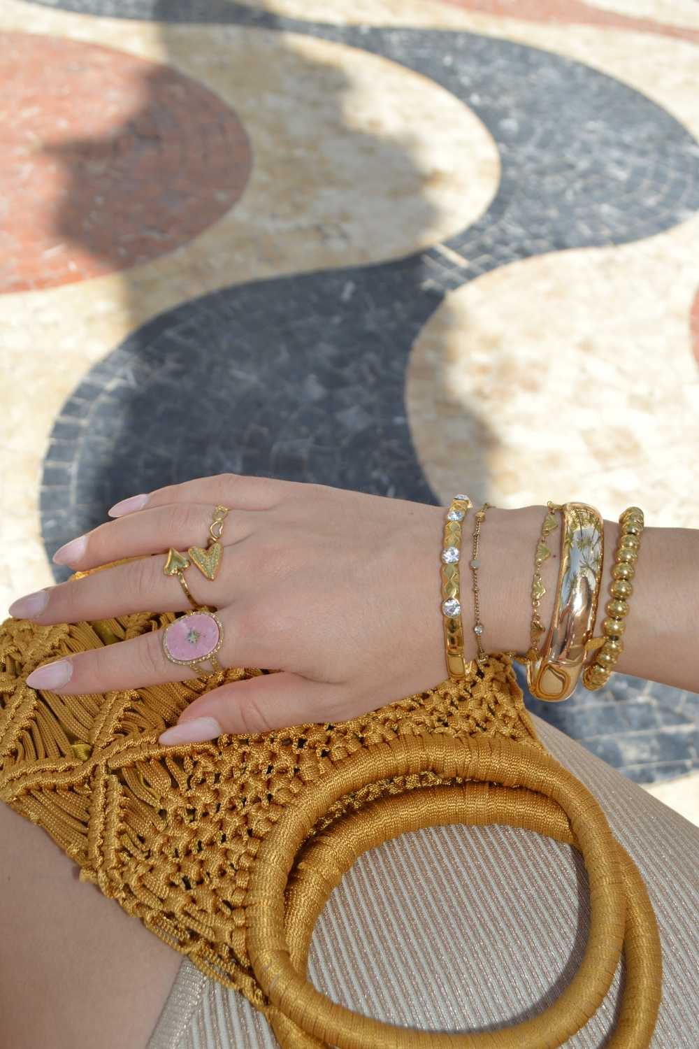 Big balls armband | Goud