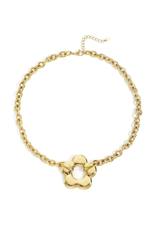 Golden flower chain ketting | Goud