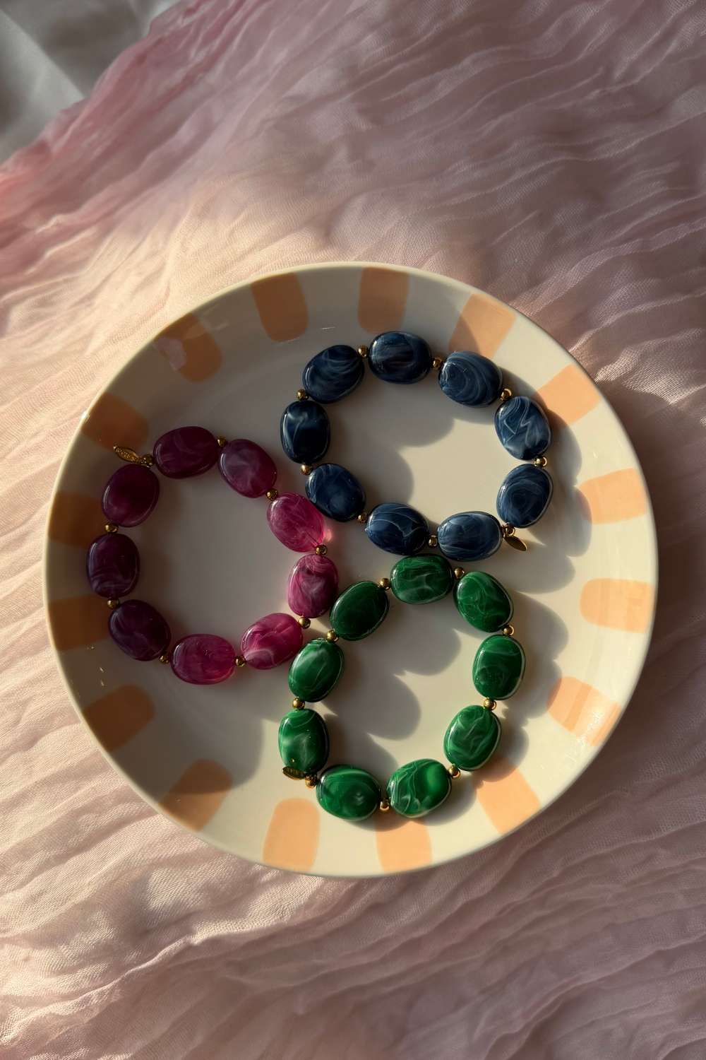 Glow beads armband | Blauw