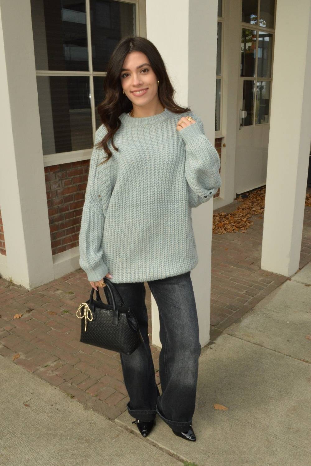 The Oversized Knit Trui | Blauw