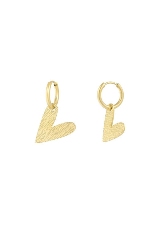 Big love earrings – Goud