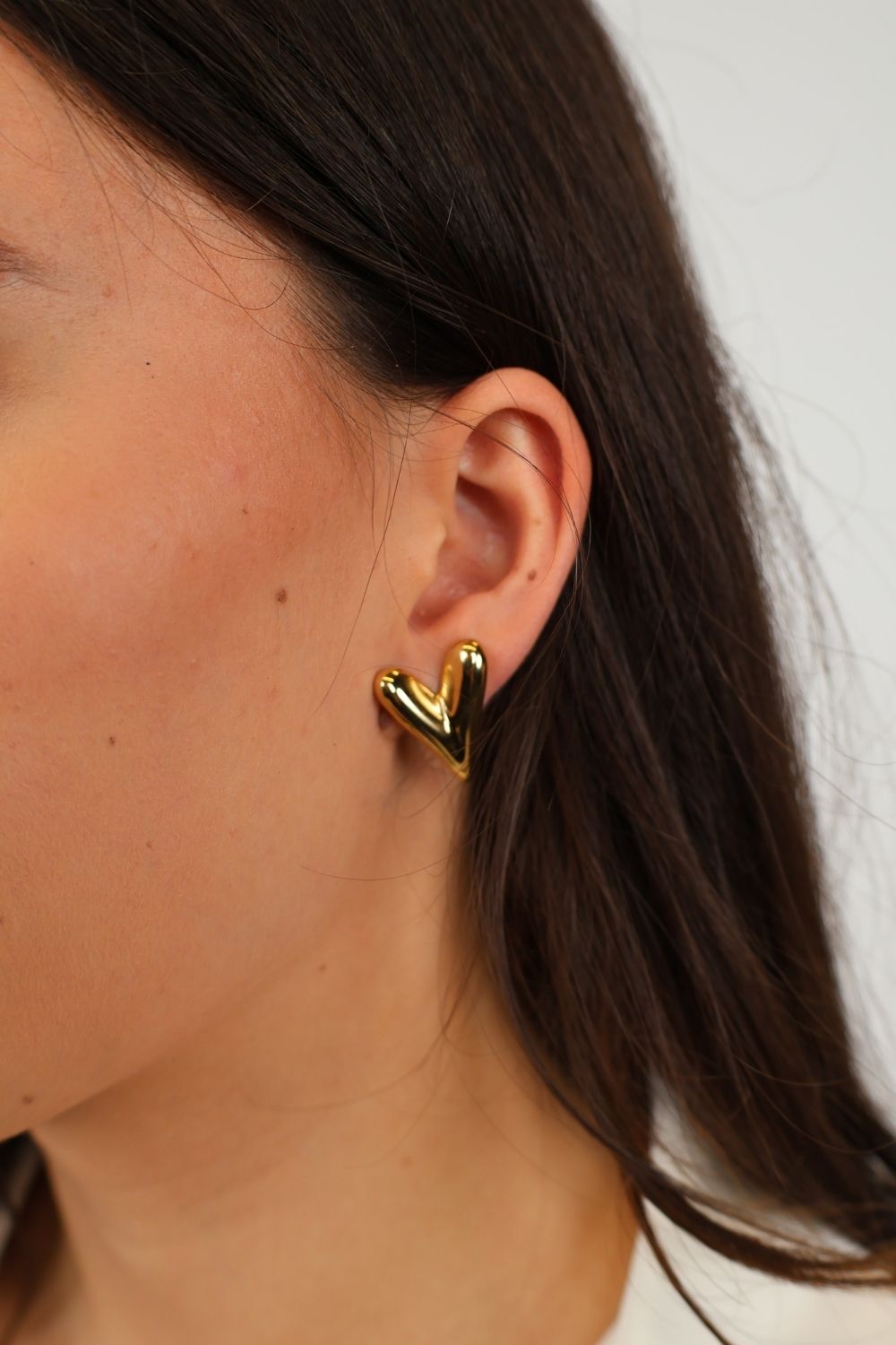 Bold heart studs – Goud