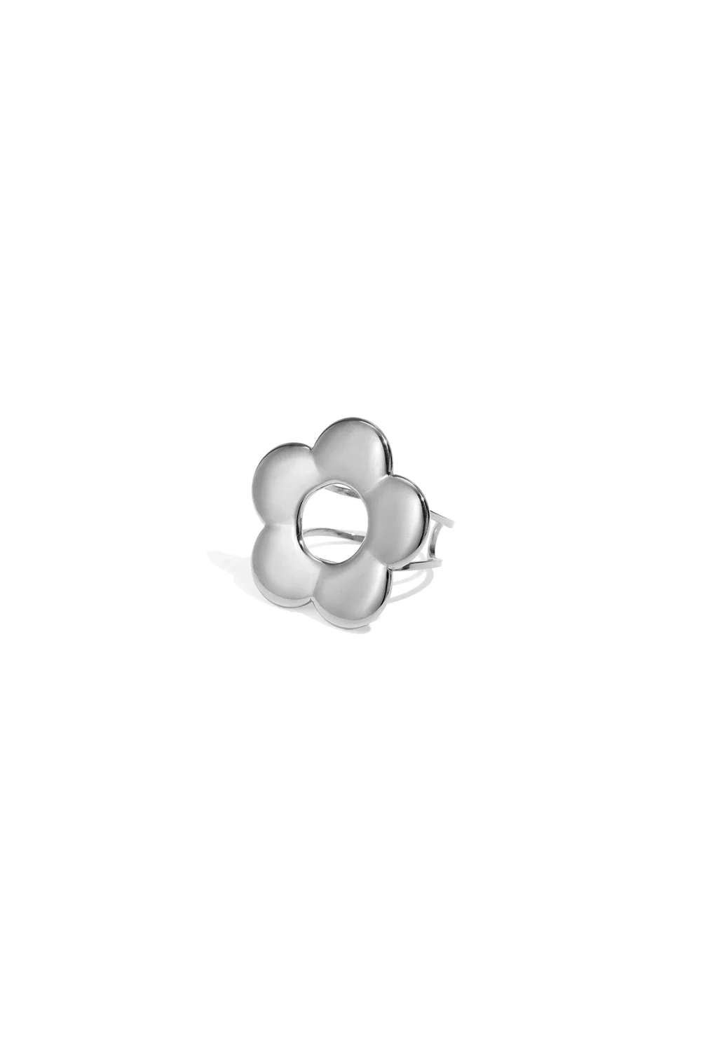 Statement flower ring | Zilver