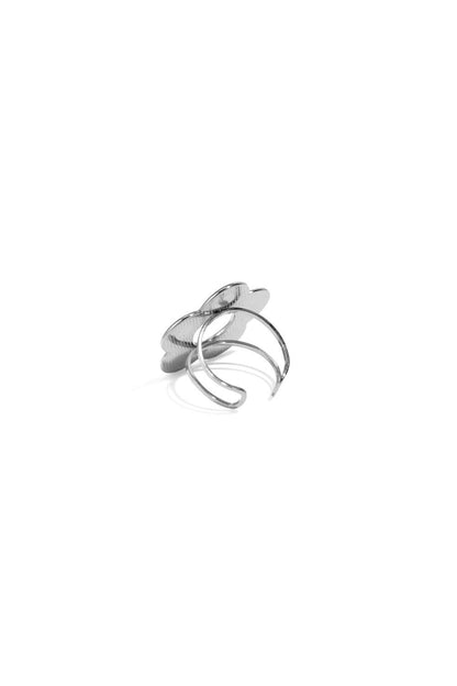 Statement flower ring | Zilver