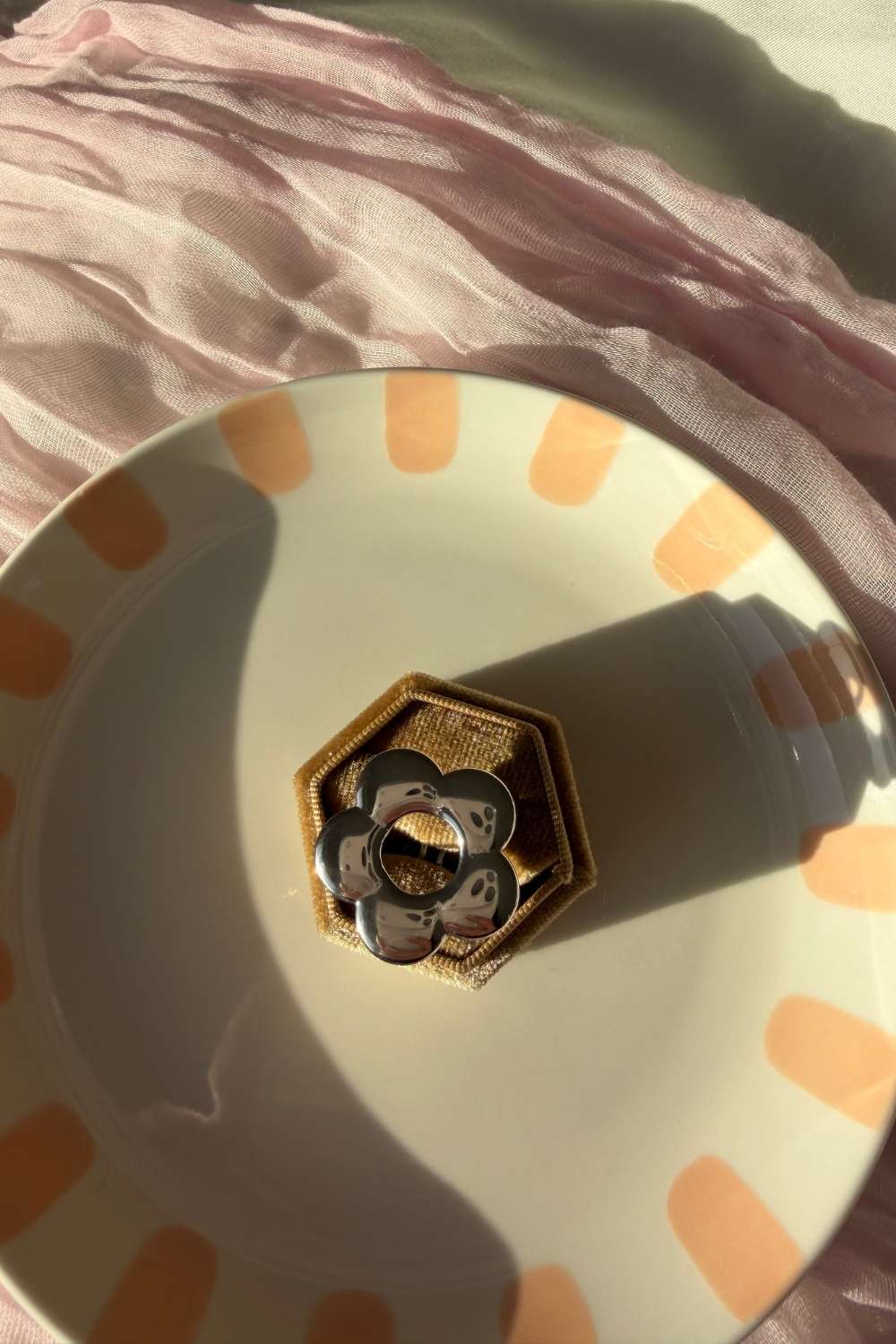 Statement flower ring | Zilver