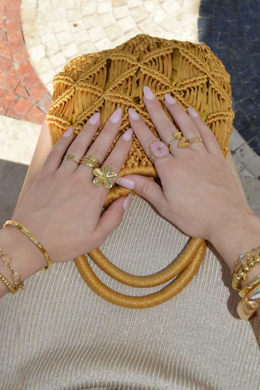 Ring met gedraaid detail | Goud