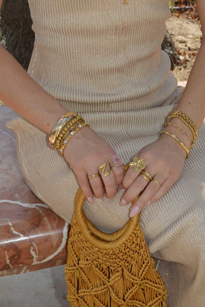 Ring met gedraaid detail | Goud