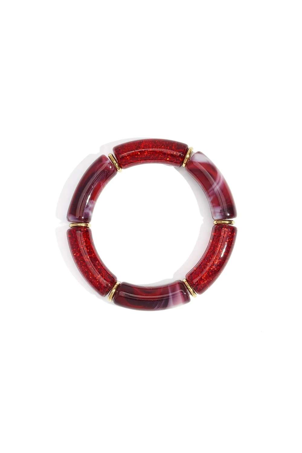 Ruby glow armband | Rood