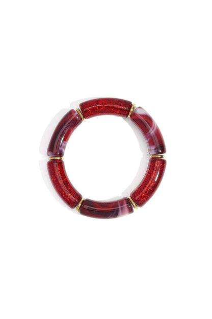 Ruby glow armband | Rood