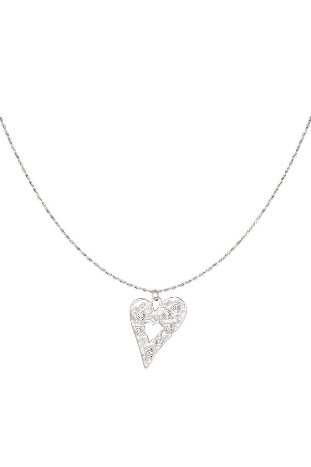 Shining heart ketting – Zilver