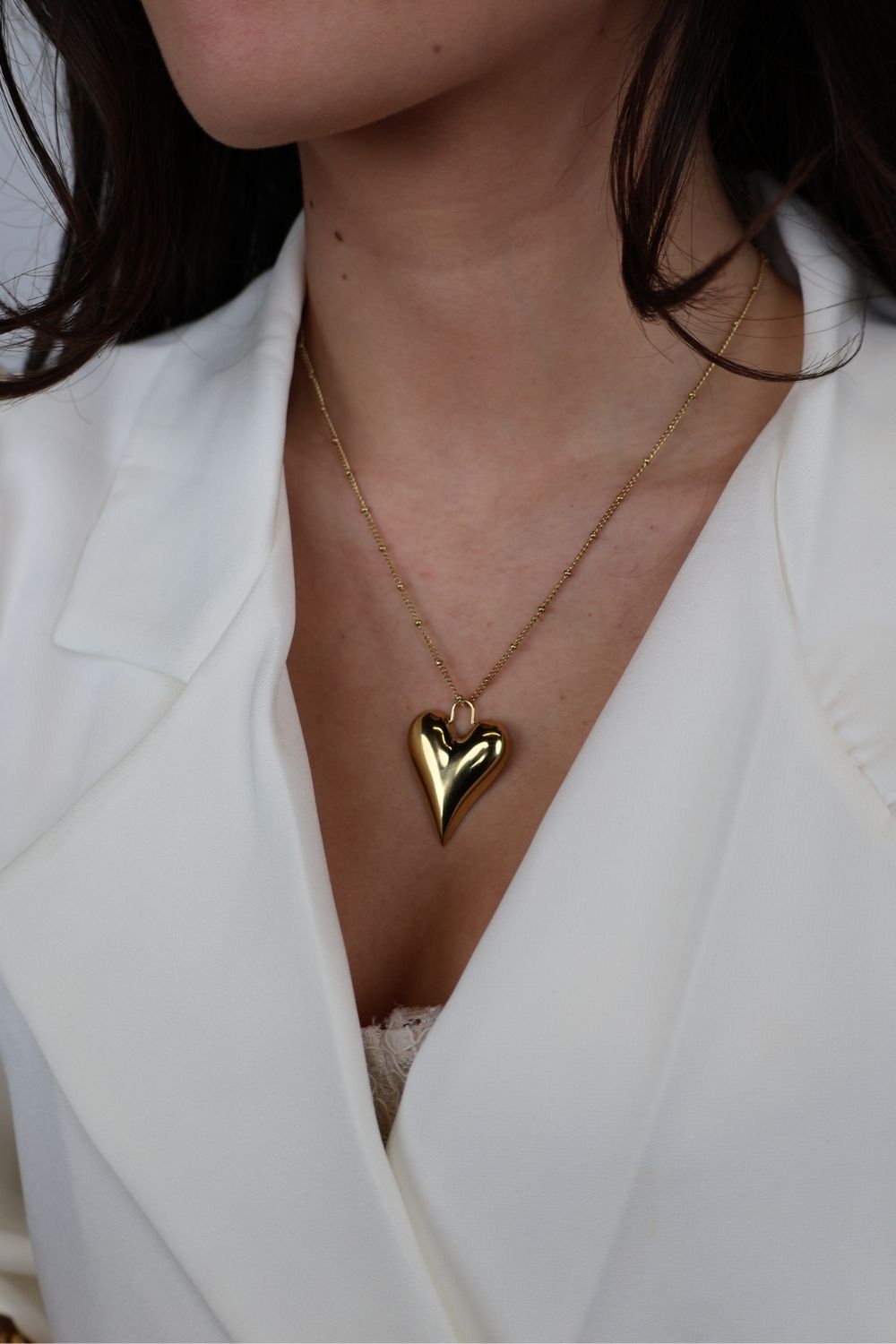 Bold heart ketting – Goud