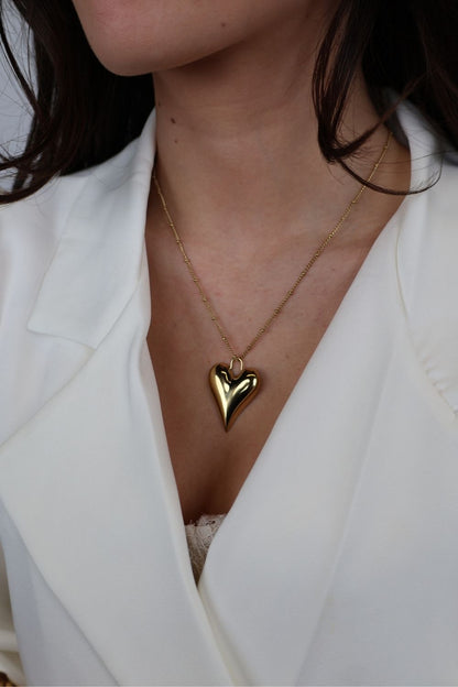 Bold heart ketting – Goud