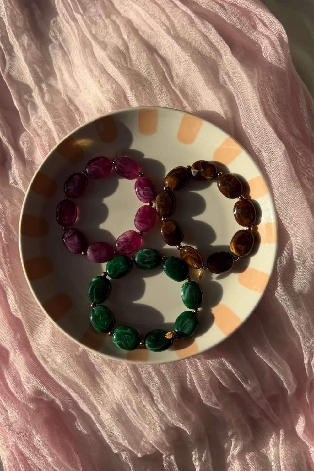 Glow beads armband | Groen