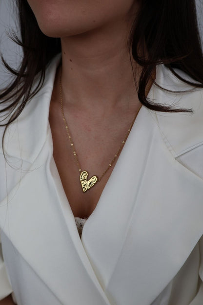 Cute heart ketting – Goud