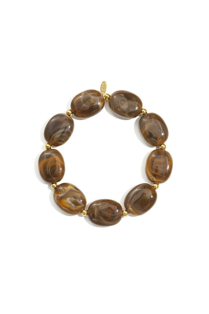 Glow beads armband | Bruin