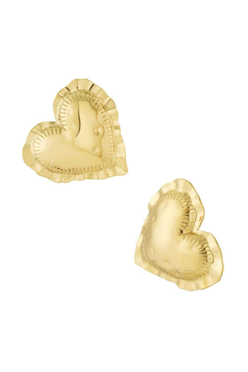 Statement heart oorbellen