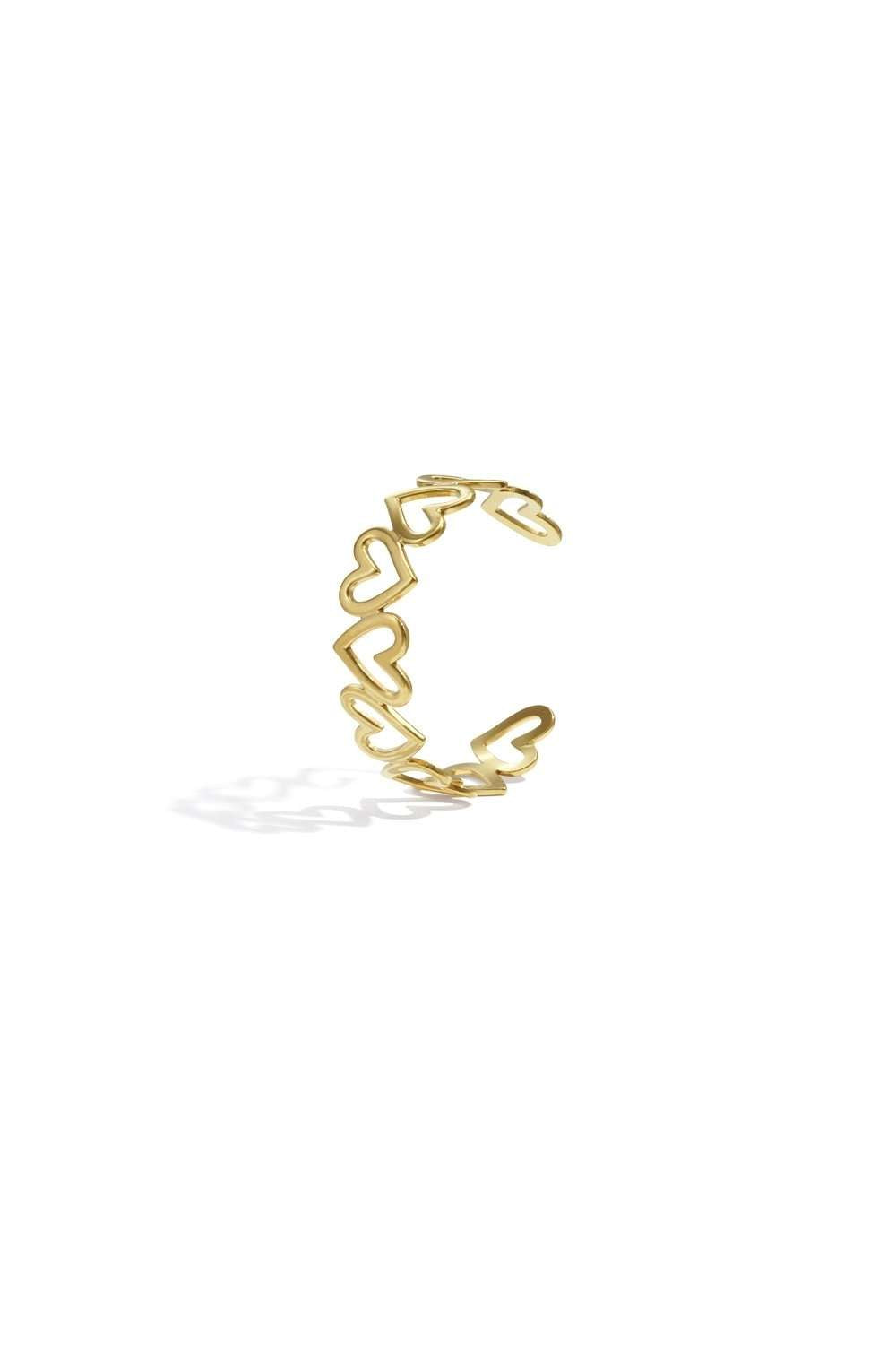 Open heart armband | Goud