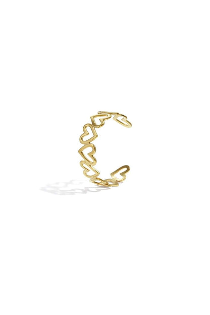 Open heart armband | Goud