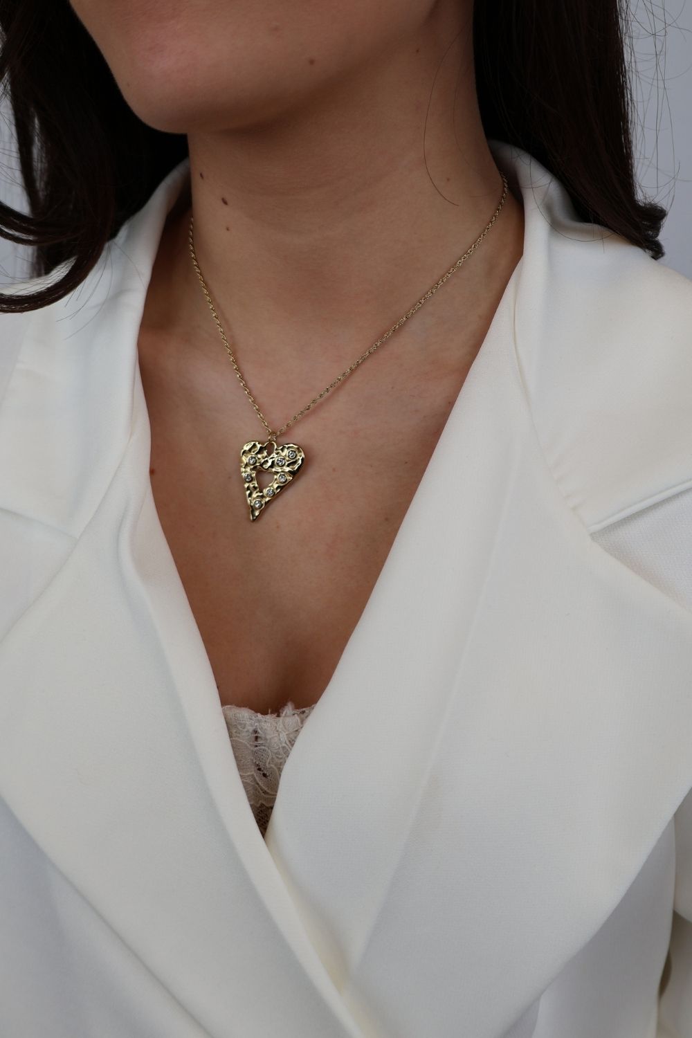 Shining heart ketting – Goud