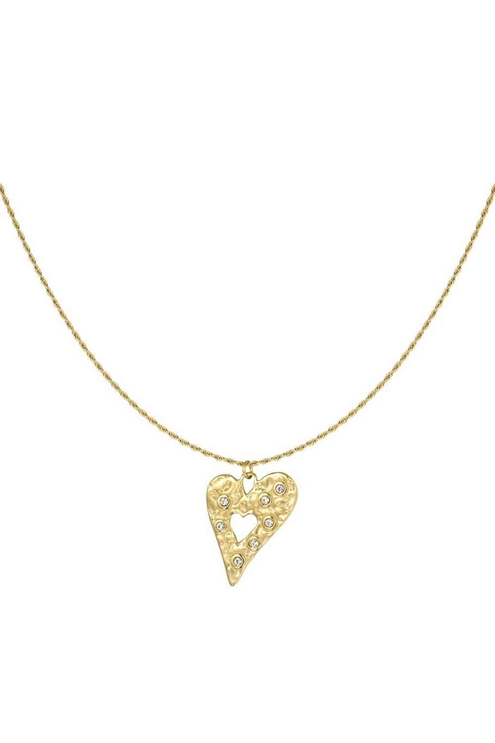 Shining heart ketting – Goud