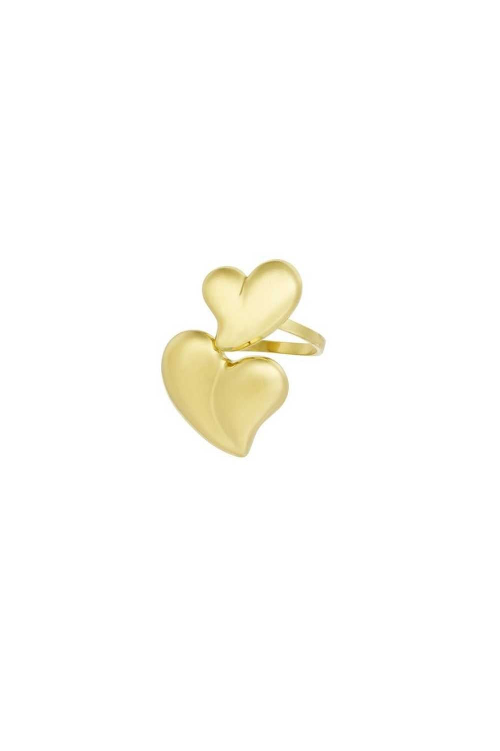 Big hearts ring | Goud