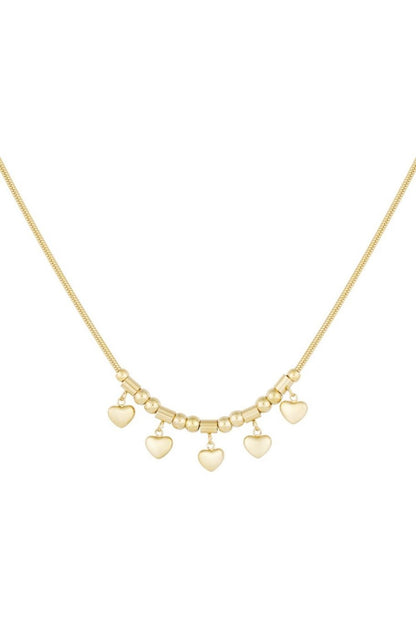 Lover necklace – Goud (Kleine hartjes)