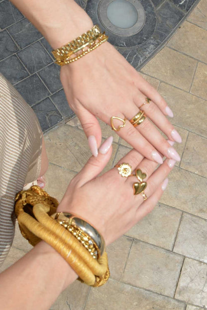 Big hearts ring | Goud