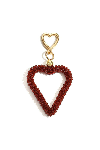 Big heart bag charm | Rood