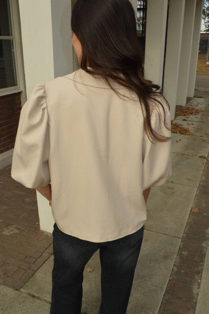 The Office Look Korte Blazer | Beige
